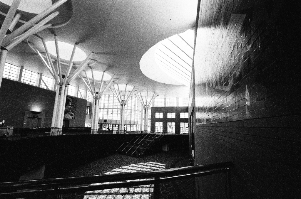 June 15, 7 Frames from Inside the Salt Palace on Tmax 3200 (at 1600)